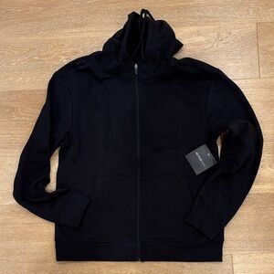 Beyond Yoga Men's Black Zip-Up Sweater